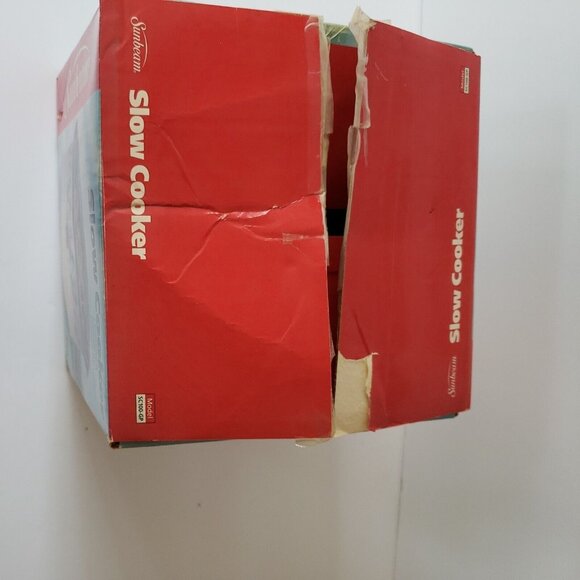 Vintage Sunbeam Mini Slow Cooker w Rare Grape Vine Ivy Design Model SC100 Small - Picture 3 of 14